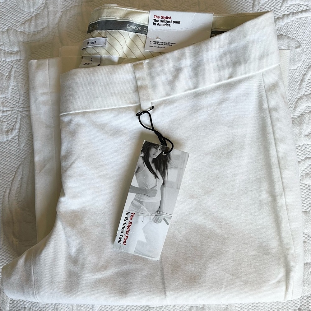 Express Stylist Pant - NWT - White - Size 2
